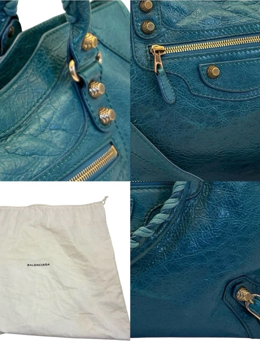 Balenciaga city bag Teal Leather Top-Handle & Shoulder Satchel - Picture 11 of 11